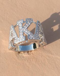 Hochwertiger Silberzirkon Griechisch auch bekannt als Schwesternschaftsfinger Ring013242008