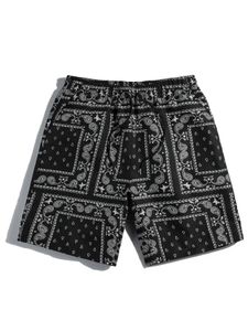 Shorts masculinos homens casuais Paisley Print Sport Sport Shorts T240507