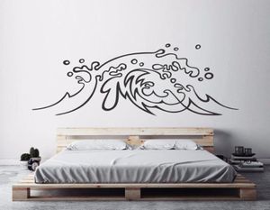 Наклейки на стенах морской дизайн наклейка на океанская волна наклейка серфинга искусство домашнее спальня декор пляж тема тематические волны фрески AY14949507717