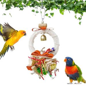 Diğer kuş malzemeleri Kuşlar için kağıt oyuncaklar renkli muhabbet kuşu çiğneme yemleme yemleme oyuncak dayanıklı dayanıklı küçük
