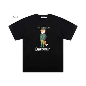 여성 S T 셔츠 고품질 디자이너 여성 Maison Kitsune T Beach Tees 인쇄 편지 자수 짧은 소매 셔츠 A B 3C