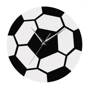 Wall Clocks 3D Soccer Art Decorative Acrylic Modern Clock Home Decor Sport Timepiece Gift For Football Player