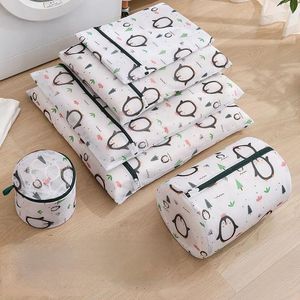 Laundry Bags 6pcs Durable Large Washing Bag Cute Animal Mesh Organizer Net Dirty Bra Sock Underwear Storag Wash Machine Cover Clothes