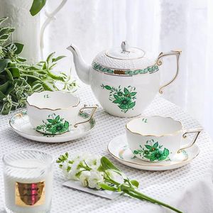 Teaware Sets Vintage Cup And Plate French Coffee High Beauty Restaurant Afternoon Tea Ceramic Pot