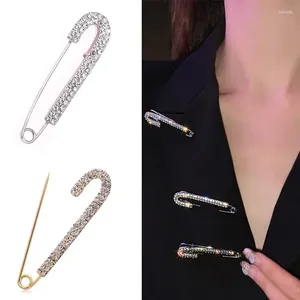 Brooches 2024 Elegant Luxury Crystal Rhinestone Brooch Pins For Women Sweater Lapel Pin Cardigan Dress Shirt Accessories
