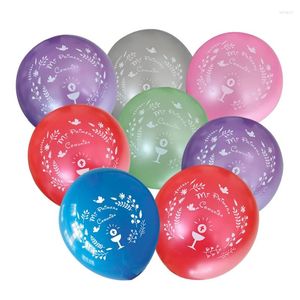 Party Decoration 50 Pieces 10 Inch Pearl Colorful Metal Blue Pink Spanish Mi Primera Comunion Balloon For Kids First Communion