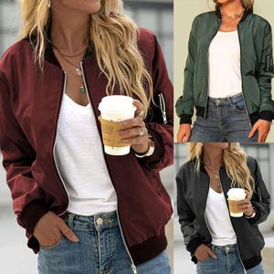 Casual Outerwear for Womens 2024 Spring New Product Solid Color Fashionable Zipper Outer Jacket for WomenMB22