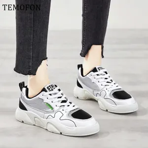 Fitness Shoes Temofon 2024 Summer Women Sneakers Вулканизация дышащих модных повседневных капусов.