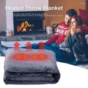 Blankets USB Plug Warm Shawl Blanket Velvet Electric Temperature Control Heating Autumn Winter