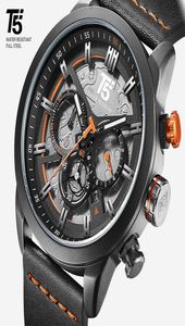 T5 Brand Luxury Male Watch Man Military Quartz Sport Wrist Watch Men Chronograph Waterproof Watches Watches Sport Wristwatches2878429