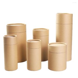 Garrafas de armazenamento Eco-friendly Kraft Paper Cabinet Caixa de embalagem à prova de umidade Tubos portáteis para o tubo de recipiente de desodorante de chá