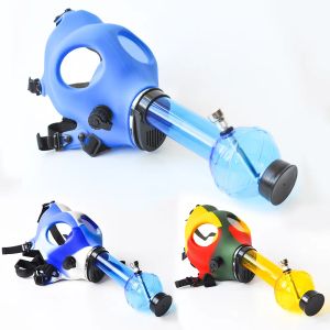 Rauch -Kit -Gasmaske mit Acrylraucherbong Silikonrohr Tabakco Shisha Rauchpfeife Wasserrohr Rauch Accessoire kostenlos Versandschiff Tupfer Rig
