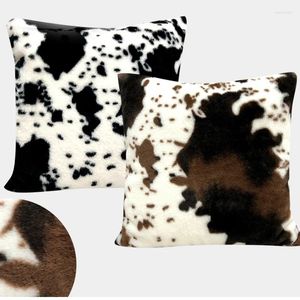 Caso de vaca de travesseiro Caso branco preto Caso animal Arte de arte Decoração de interiores Decoração de casa