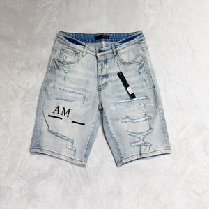 Męskie designerskie szorty dżinsy męskie krótkie dżinsy Mężczyźni Jean Alphabet Haftowe krótkie dżinsowe szorty