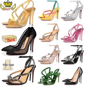 With Box red bottoms heels shoes Women designer heels slingback heels Peep toes Sandals Pointy Lady Sexy Pointed Toe loafers So Kate Brand stiletto high heels shoes