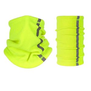 Mode ansiktsmasker halsgaiter vinter multifunktionell ullhals täcker utomhus vindprov reflekterande strip polär ansiktsmask bandage q240510