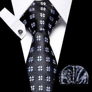 Neck Tie Set Fashion solid Tie For Men Red Wine Silk Wedding Tie Hanky Cufflink Gift Tie Set Novelty Design Business