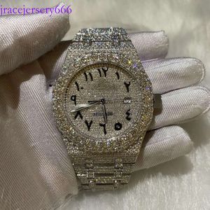 Iced Out Vvs Moissanite Hip-hop Mechanical Bust Down Wrist WatchVVS