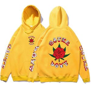 Herrhuvtröjor Sweatshirts Rapper Eladio Carrion Rap Hoodie Rose Flower Graphics Hoodies Men Women Sauce Boyz Music Album Sweatshirt Mens Strtwear T240510