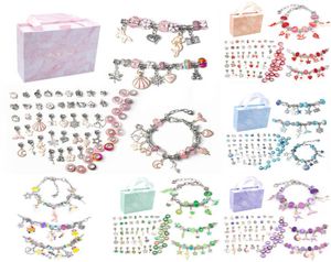 Kit de pulseira de pulseiras de charme para mulheres Acessórios para jóias de diy Fazendo encantos de metal Conjunto Kids Mandmade Mades Molroporous Trend Hand 5332190