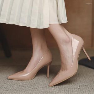 Scarpe vestiti minimalisti appuntiti da donna a spillo pompano nudo nudo damigero sexy eleganti tacchi da ballo da festa