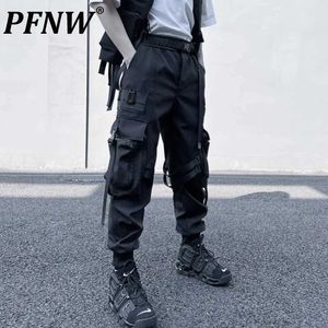 Men's Pants PFNW Spring and Autumn New Mens Loose Hunting Style Trousers Casual Dark Clothing Wrinkle resistant Ribbon Sports Goods Pants 12A8136L2405