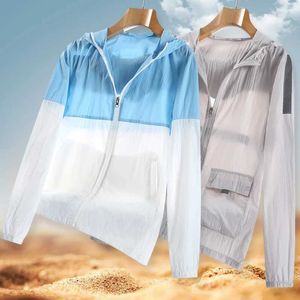 Camisas casuais masculinas acampando capa de chuva feminino à prova d'água e protetor solar Caça a caça rápida da pele com bolsos para proteção contra o vento Q24051011