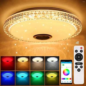 Ceiling Lights 300W Smart Lamp RGB LED Dimmable APP Control Bluetooth Speaker Home Bedroom Living Room Ambient Light