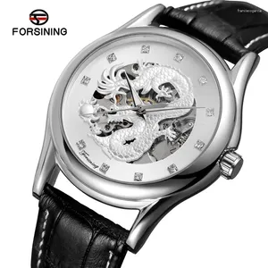 Orologi da polso che si affacciano uomini orologio da polso sport militare automatico orologio maschile meccanico Dragon Dragon Skeleton Watch 8151