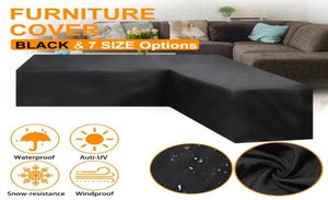 Cień narożny sofa ogrodowa ogrodowe meble rattanu l kształt wodoodpornego Zestaw Zestaw Allpurpose Dust Covers1483377