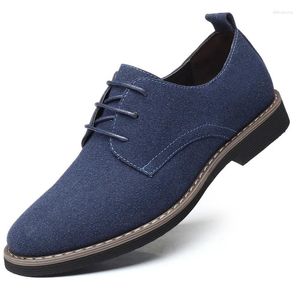 Casual Shoes Men Suede Leather Low Cut Flat Oxford Classic Sneakers Bekväm skor klänning stor storlek 12 13 14