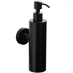 Dispensador de sabão líquido Montante de parede de garrafa preta cozinha de aço inoxidável shampoo de desinfetante para as mãos de aço inoxidável