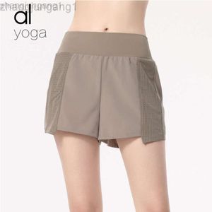 Desgerir als yoga aloe shorts mulher calça de calça de calça de ginástica alon academia esportiva shorts shorts femininos embutidos de bolso anti-caminhada velocidade seca respirável calça de cintura alta