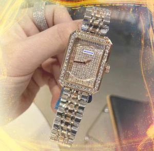 Luksusowe kobiety małe dwa szpilki design zegarek niebo gwiaździste diamenty pierścionkowe sukienki z czas