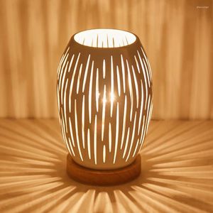 Table Lamps OuXean E27 60W Lamp Night Lights Home Decoration Gift Wedding Bedroom Decor Hollow