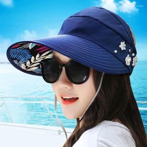 Szerokie brzegowe czapki Summer Sun Hat Sunshade panie zamieszki się plaża duża rurka na rowerze pusta ochrona UV wolny czas wszystko