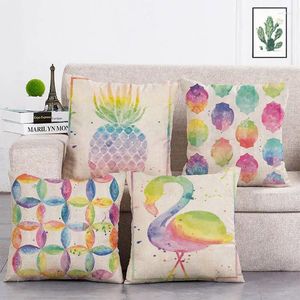 Cuscino colorato ananas fenicotteria per la casa cuscini decorativi cuscini di cuscini Housse de coussin t92