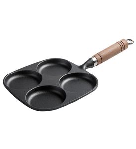 Pannor fördjupar äggformen gjutjärn klimpning av pannan inhemsk hamburgare obelagd nonstick med porositet platt design1633602