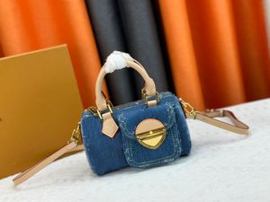 Сумка по кроссу M82950 Синяя джинсовая подушка сумочка сумочка сумки для плеча женская сумочка