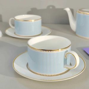 Filiżanki spodki British Bone China Home Eesthetics Coffee Cups and Saucers Zestaw herbaty Eternal Light Luksusowe prezenty