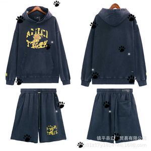 Chaopai High Street New Herr och Womens 24SS Autumn/Winter Embroidered Loop Hooded Casual Loose Hoodie