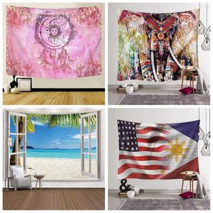 Tapestra Libere Letent Sale Tapestry Wall pendurada abstrato elefante Mandala Bandle Collection Decor hippie cenário