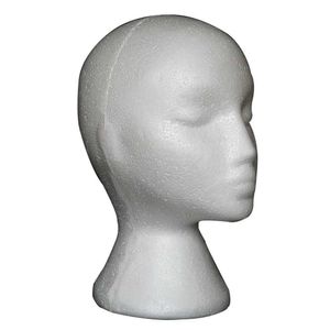 Mannequin Heads Deflection Doll Polystyrene foam plastic model bracket wig hat head white manikin display Q240510