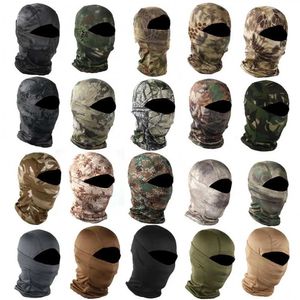 Mode ansikte masker Neck Gaiter Camping Face Mask Tactical Camouflage Balaclava Full War Game CP Military Hat Hunting Bike Army Bandana Neck Gate Q240510