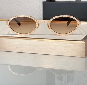 Små ovala solglasögon guldbrun gradient kvinnor designer solglasögon män sommar nyanser sunnies lunetter de soleil uv400 glasögon