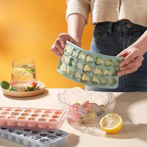 Bakning mögel kreativ is rutnät mögel hjärta formad göra block hushåll matkvalitet mjuk silikon lagringslåda