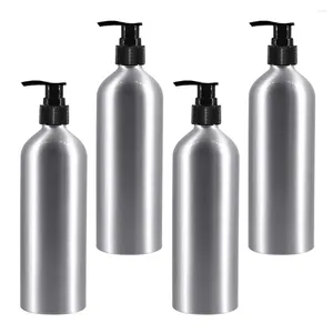 Sıvı Sabun Dispenser 4pcs Losyon Şişesiz Şampuan Dispenserler Spiral Alüminyum Şişeler Pompa Kafası