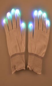 F17 flashing Led gloves for KTV Party Finger Flashing Glow Flashing Fingertip Light LED Gloves Magic Gloves8896105