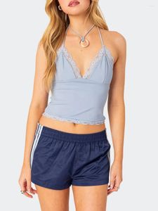 Frauenshorts Sommer Casual Side Stripe Print Elastic Taille Lose Training Shortout Shortout für Yogo Fitness Daily Life Streetwear