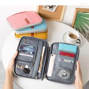 Aufbewahrungsbeutel Reisedokument Organizer Brieftaschenfamilienpasshalter tragbare wasserdichte Schichten Zubehör